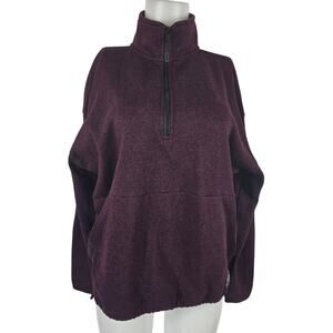 Victoria Secret Pink Kangroo Pocket Athletic Tight Knit Sweater Pullover M